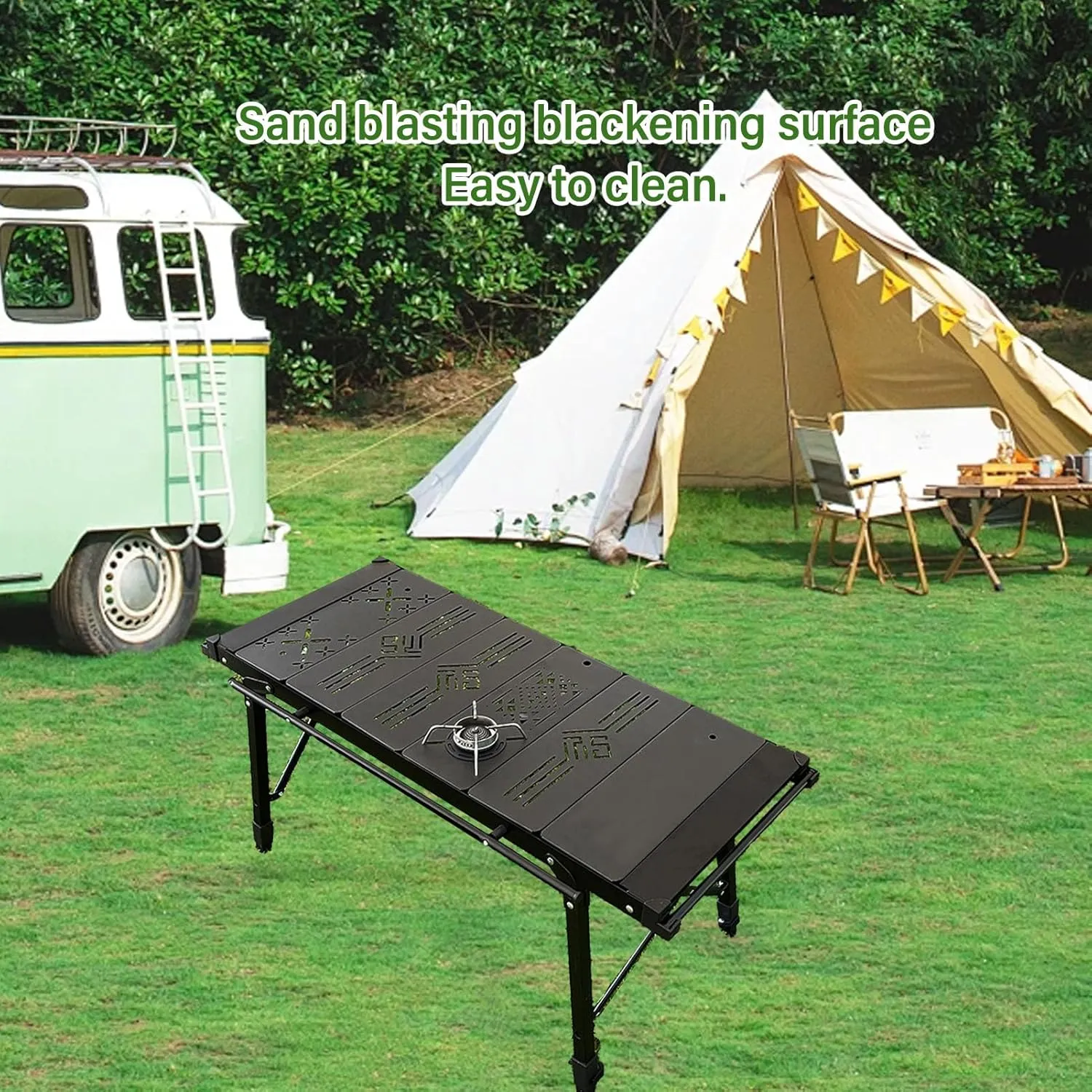 PerGar Camping Igt Table Board, Lightweight Detachable Igt Camping Table, Aluminum Alloy 0.5 Unit Igt Table Board Accessories, for Outdoor Cooking