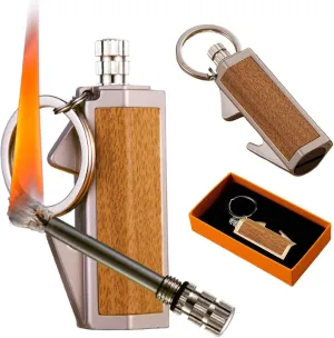 Permanent Match [Bottle Opener/Metal Keychain], Reusable Survival Fire Starter Lighter, Emergency Waterproof Striker Stick for Hiking, Hunting, Backpacking,Outdoor Survival(Silver)