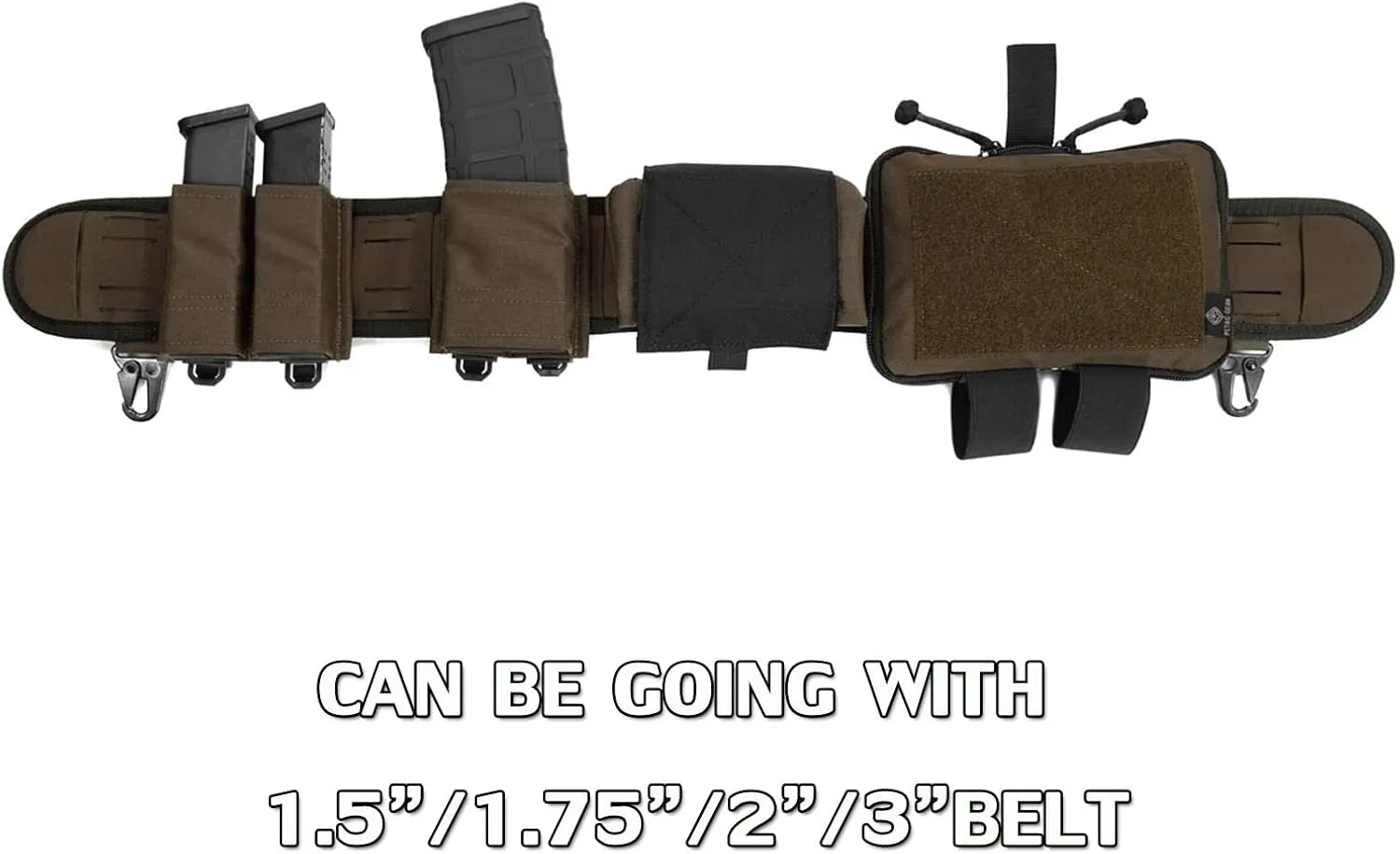 PETAC GEAR Tactical Medical Pouch Compact Admin Belt Pouch EMT First Aid Pouch IFAK Utility Pouch Trauma Kit Organizer Tourniquet Holder