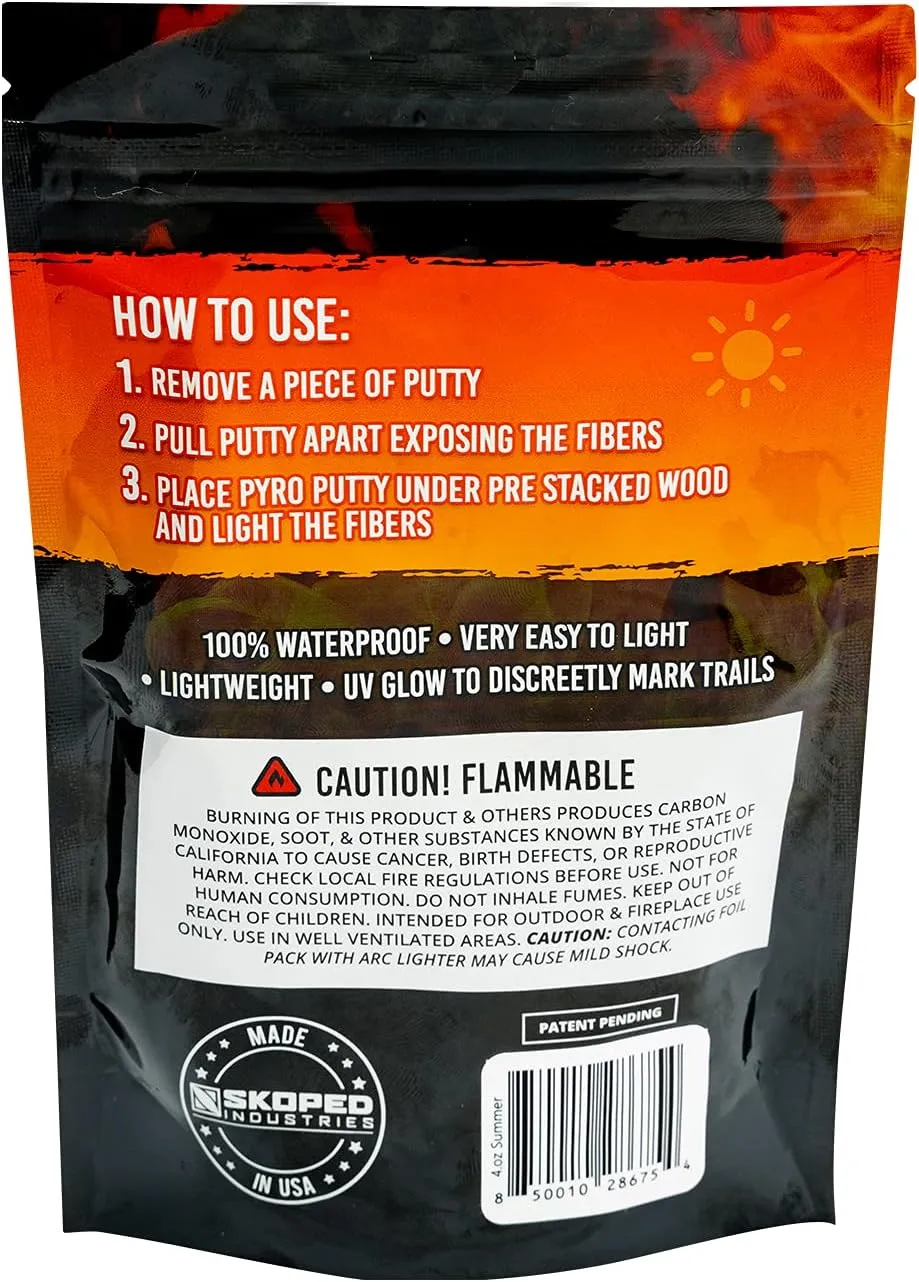 Phone Skope PYRO Putty 4 oz Refill Bag | Emergency Survival Fire Starter