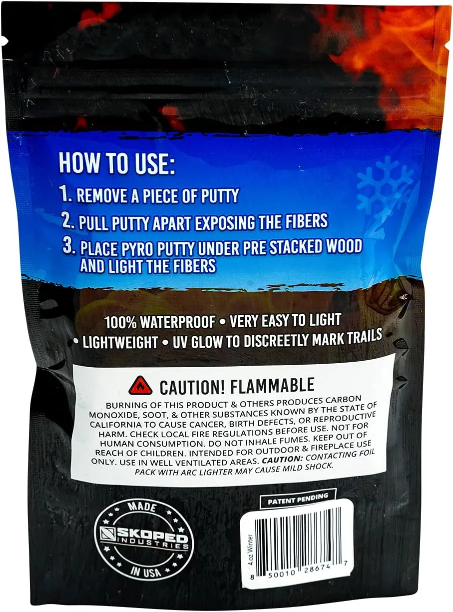 Phone Skope PYRO Putty 4 oz Refill Bag | Emergency Survival Fire Starter