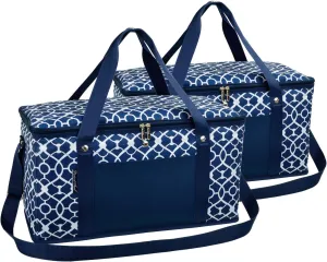 Picnic at Ascot 64 Can Capacity Semi Rigid Collapsible Leakproof Cooler- Designed & Quality Approved in The USA -2 Pack