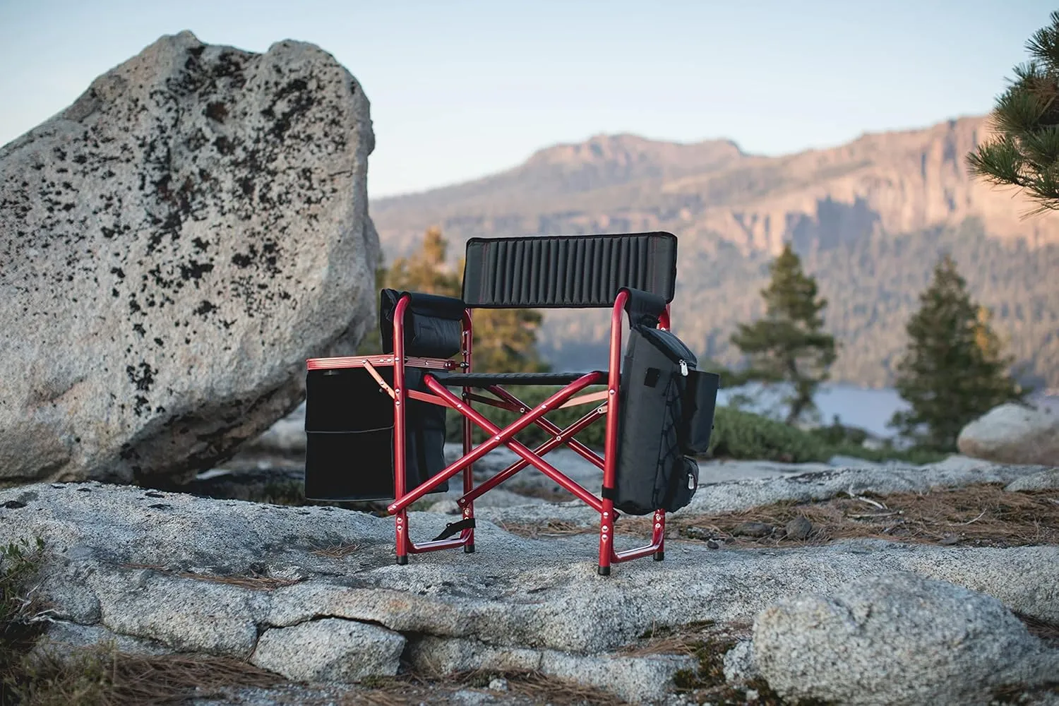 PICNIC TIME Fusion Camping Chair with Side Table and Soft Cooler, Beach Chair for Adults, Lawn Chair