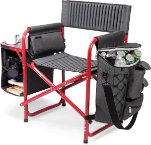 PICNIC TIME Fusion Camping Chair with Side Table and Soft Cooler, Beach Chair for Adults, Lawn Chair