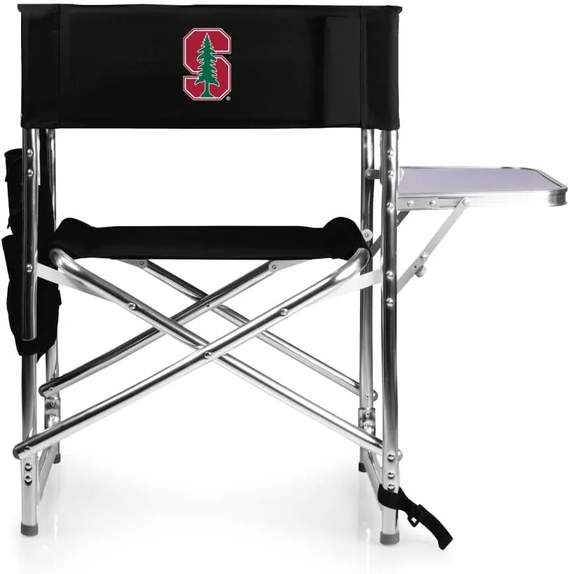PICNIC TIME NCAA Cal Bears Sports Chair with Side Table - Beach Chair - Camp Chair for Adults