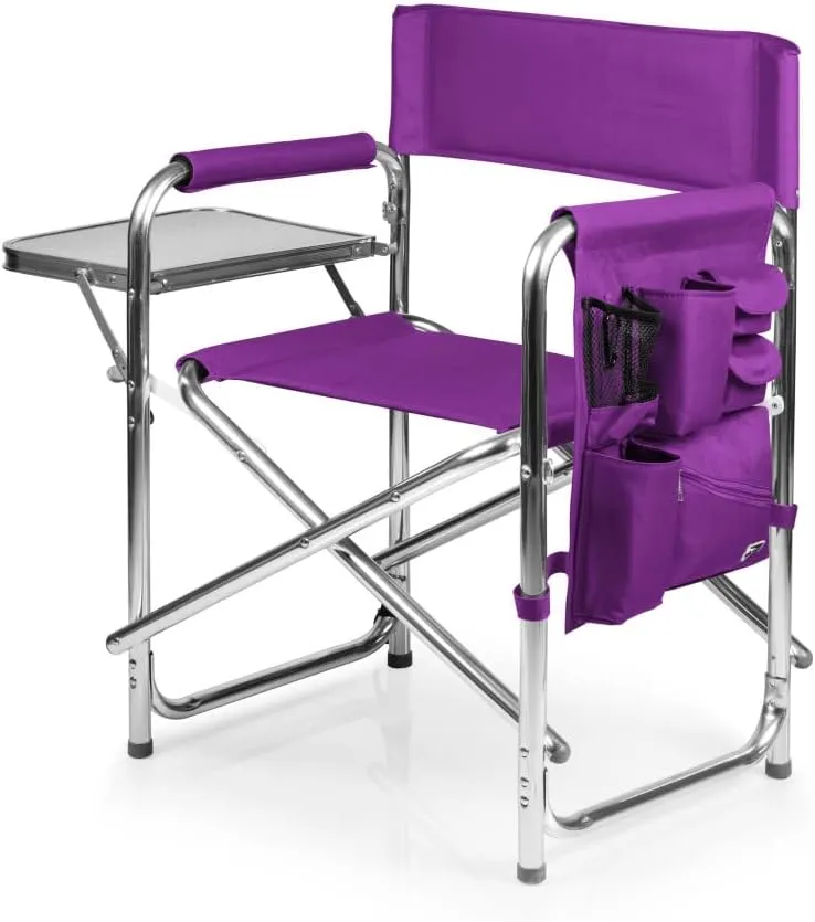 PICNIC TIME NCAA Cal Bears Sports Chair with Side Table - Beach Chair - Camp Chair for Adults