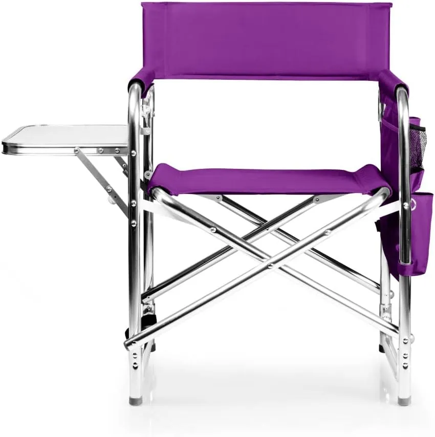 PICNIC TIME NCAA Cal Bears Sports Chair with Side Table - Beach Chair - Camp Chair for Adults