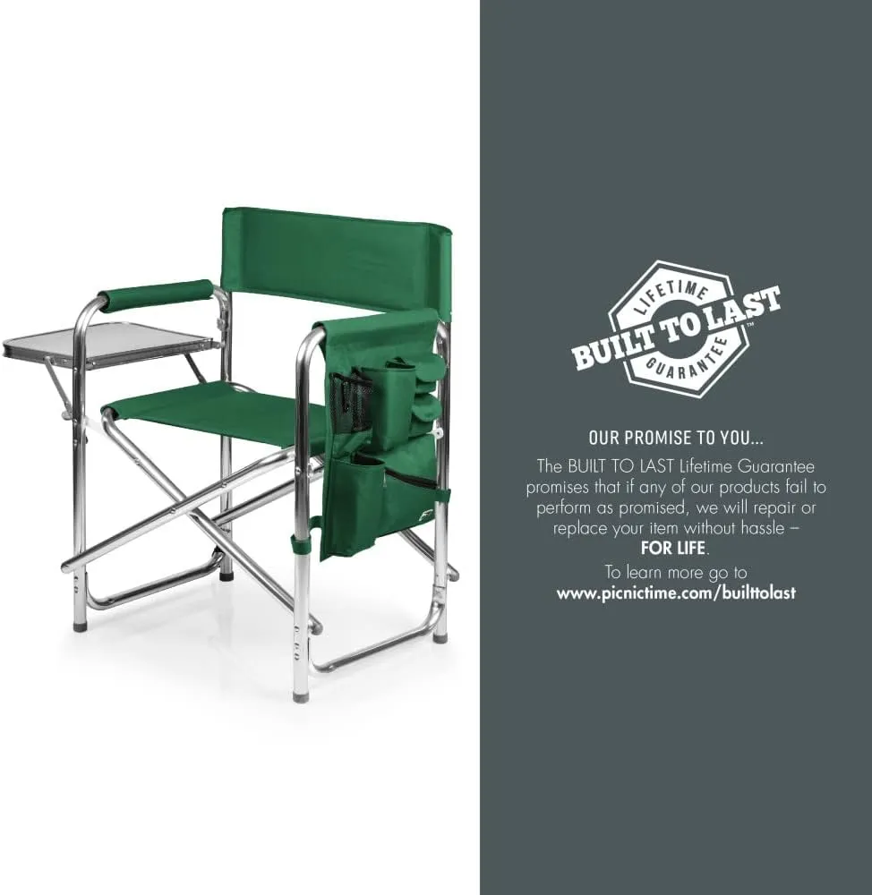 PICNIC TIME NCAA Cal Bears Sports Chair with Side Table - Beach Chair - Camp Chair for Adults