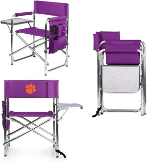 PICNIC TIME NCAA Cal Bears Sports Chair with Side Table - Beach Chair - Camp Chair for Adults