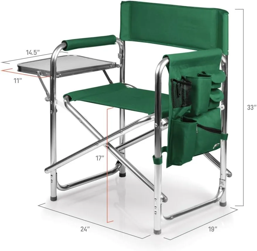 PICNIC TIME NCAA Cal Bears Sports Chair with Side Table - Beach Chair - Camp Chair for Adults