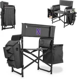 PICNIC TIME NCAA Northwestern Wildcats Fusion Camping Chair with Side Table and Soft Cooler