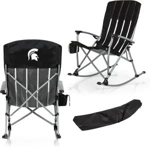 PICNIC TIME NCAA Outdoor Rocking, XL Heavy Duty Camping Chair for Adults