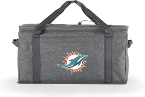 PICNIC TIME NFL 64 Can Collapsible Cooler, Large Insulated Soft Cooler Bag, Portable Beach Cooler with Shoulder Strap, (Heathered Gray)