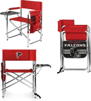 PICNIC TIME NFL Unisex-Adult NFL Sports Chair with Side Table, Beach Chair, Camp Chair for Adults