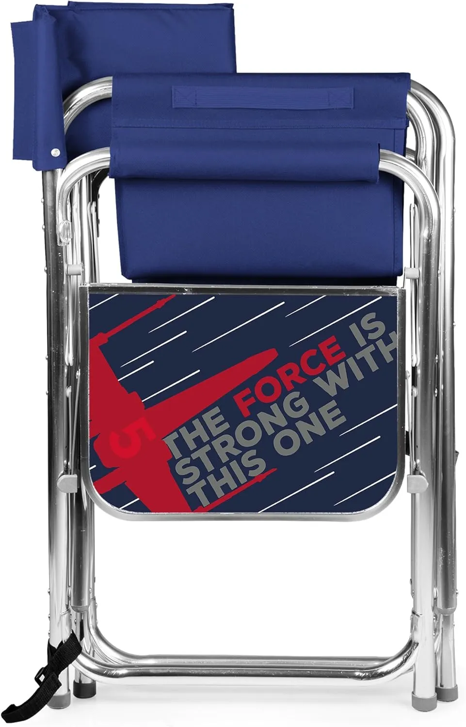PICNIC TIME Star Wars Jedi Knight Sports Chair with Side Table, Beach Chair, Camp Chair for Adults, (Navy Blue) 36.6 x 18.5 x 32.9