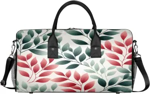 Plants Leaves Travel Duffle Bag for Women Men Foldable Waterproof Weekender Bag Carry on Tote for Overnight Sports Gym Leaves Plant