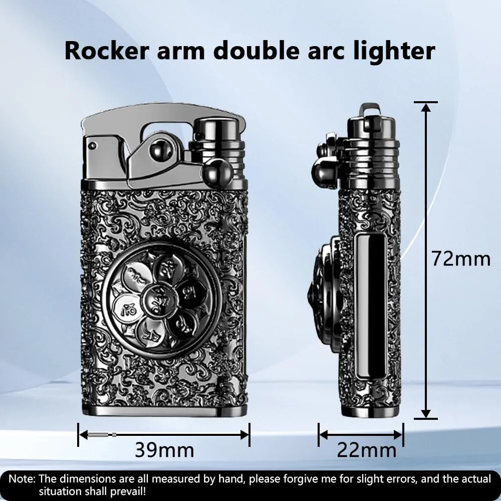 Plasma Lighter - USB Rechargeable, Windproof, Flameless Dual Arc Electronic Cool Lighter for Candle, Incense Stick, Outdoor Camping (Black)