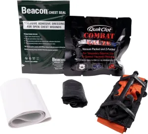 Pocket Medical Kit (PMK-LE) with Hemostatic Combat Gauze, Complete Trauma Kit for First Responders & Emergency First Aid Kit for Civilians