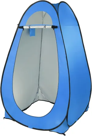 Pop Up Shower Tent - Privacy Shelter for Camping, Beach & Hiking, 6.2ft Portable Changing Room & Toilet Tent with Carry Bag, Water-Resistant & UV Protection for Outdoor Activities, Blue