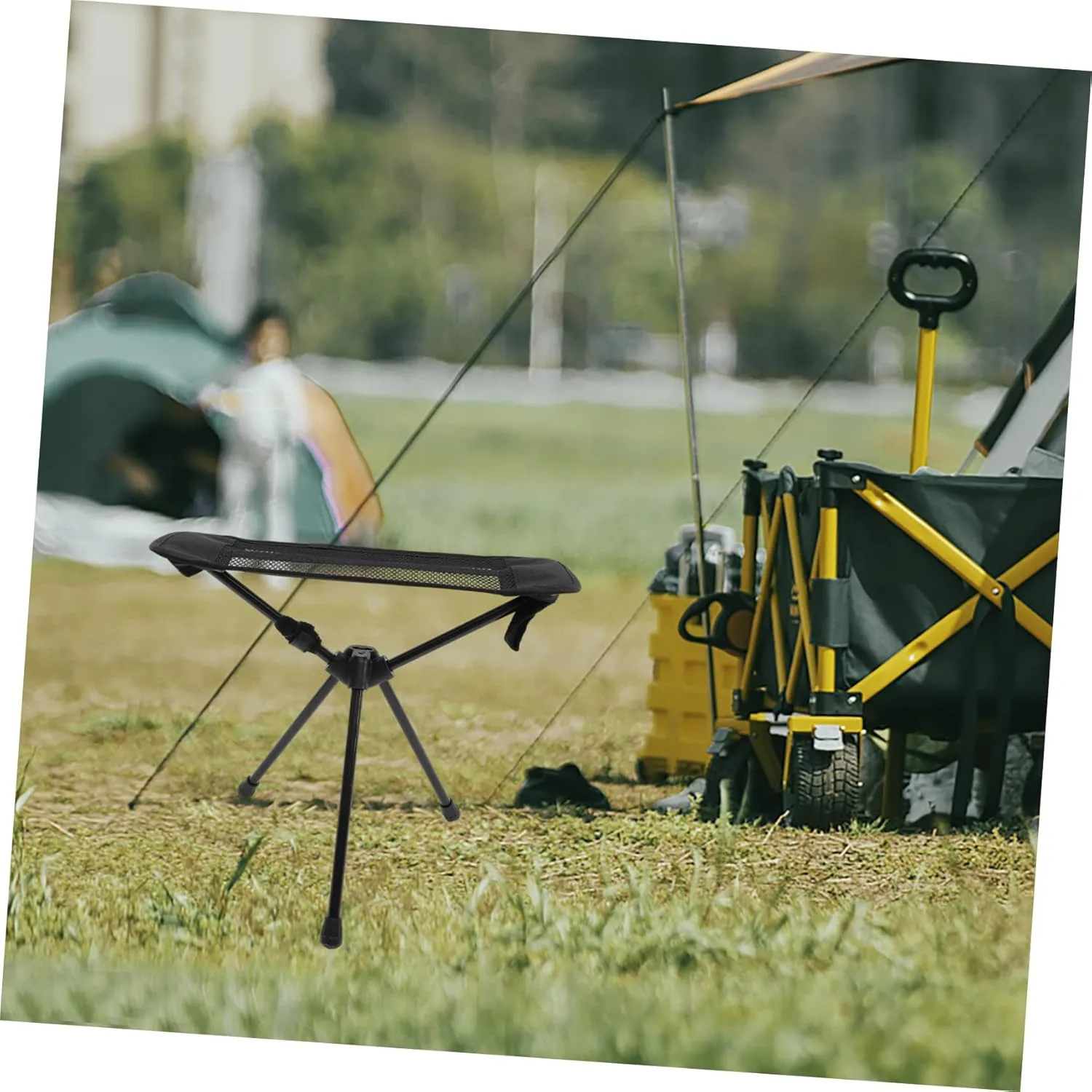 POPETPOP Portable Folding Camping Chair Lightweight Collapsible Stool for Outdoor Activities Fishing Hiking BBQ Travel Compact Design for and Transport