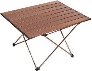 Portable Aluminum Table Picnic Beach Fishing Folding Table Outdoor Lightweight Backpacking Camping Desk with Carry Bag