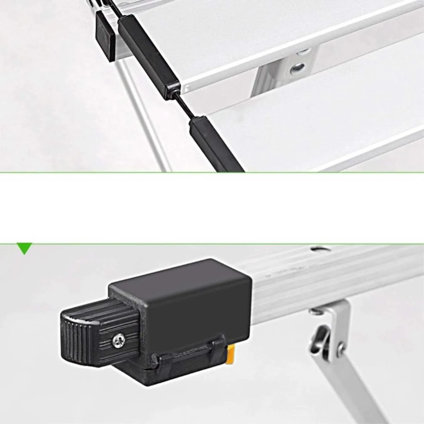 Portable Beach Table Outdoor Portable Camping Table with Aluminum Legs Adjustable Height Roll Up Table Top Folding Camping Table