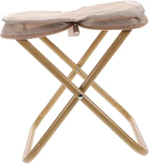 Portable Bench Compact Folding Stool for Hiking Camping Picnics Lightweight Steel Pipe Oxford Cloth