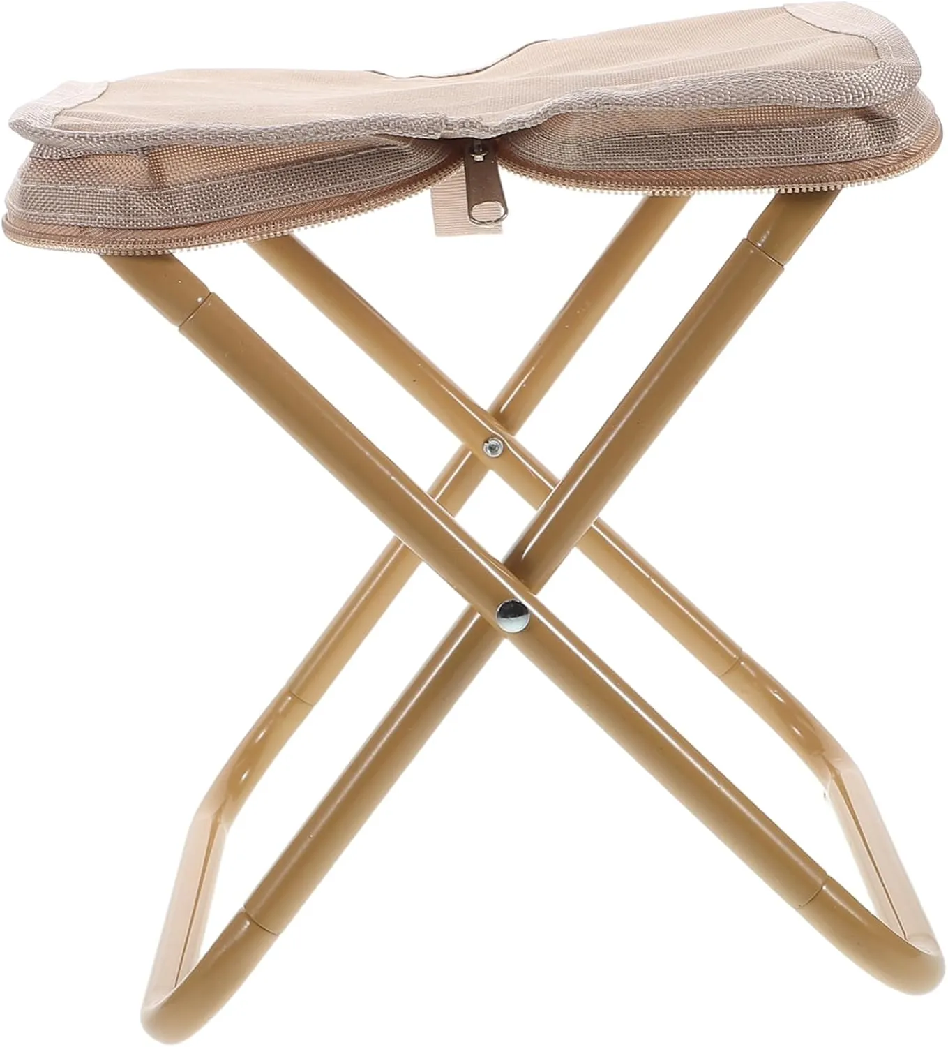 Portable Bench Compact Folding Stool for Hiking Camping Picnics Lightweight Steel Pipe Oxford Cloth
