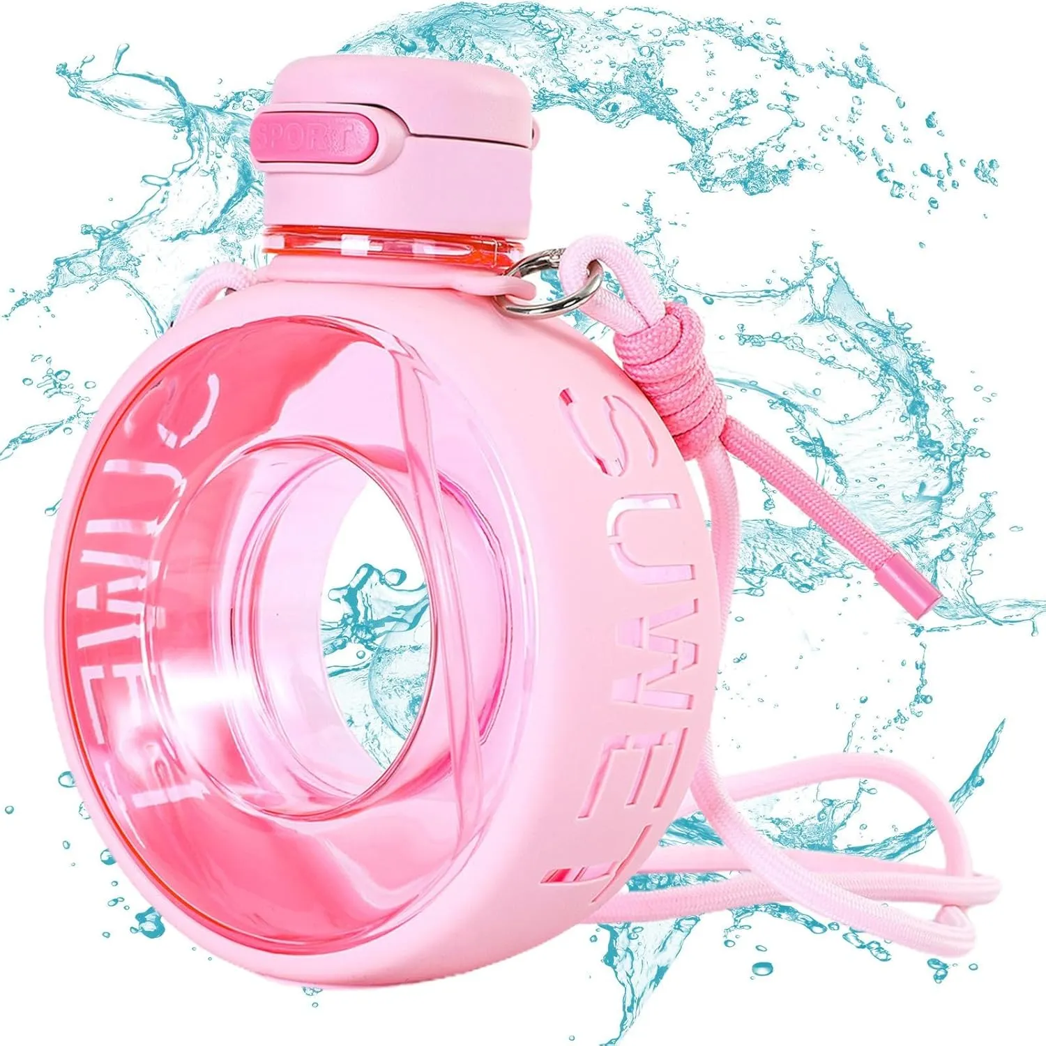 Portable -Bottle - 700ml Sports Cup with Shoulder Strap | Portable Reusable Fashion Water Bottle | Sports Water Bottle | Leakproof Water Container for Travel Sports Daily Use