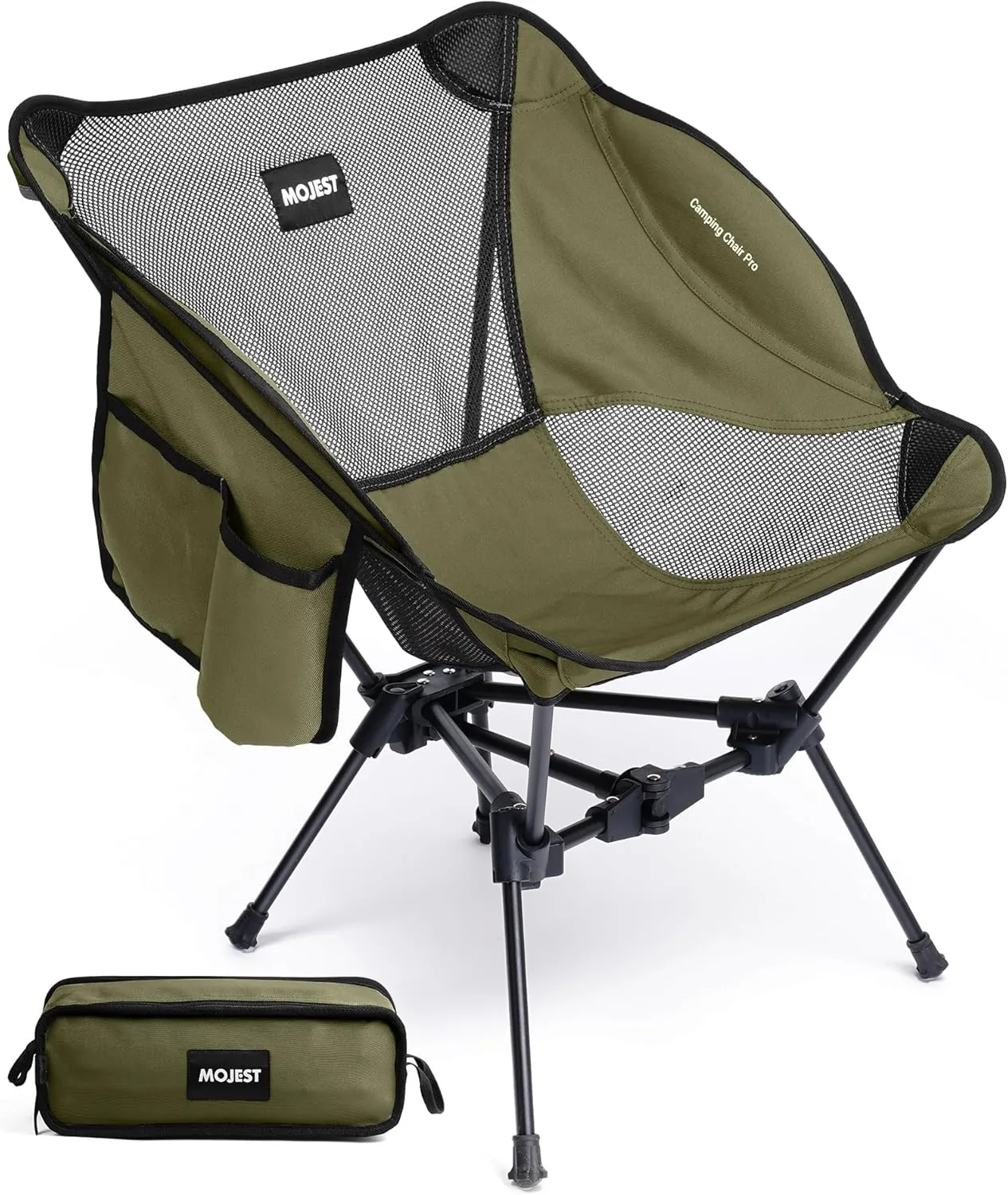 Portable Camping Chair – Compact Lightweight Folding Chair for Adults, Supports 330 lbs – Ideal for Backpacking Hiking, Fishing, Beach, Picnic & Lawn (Dark Green)
