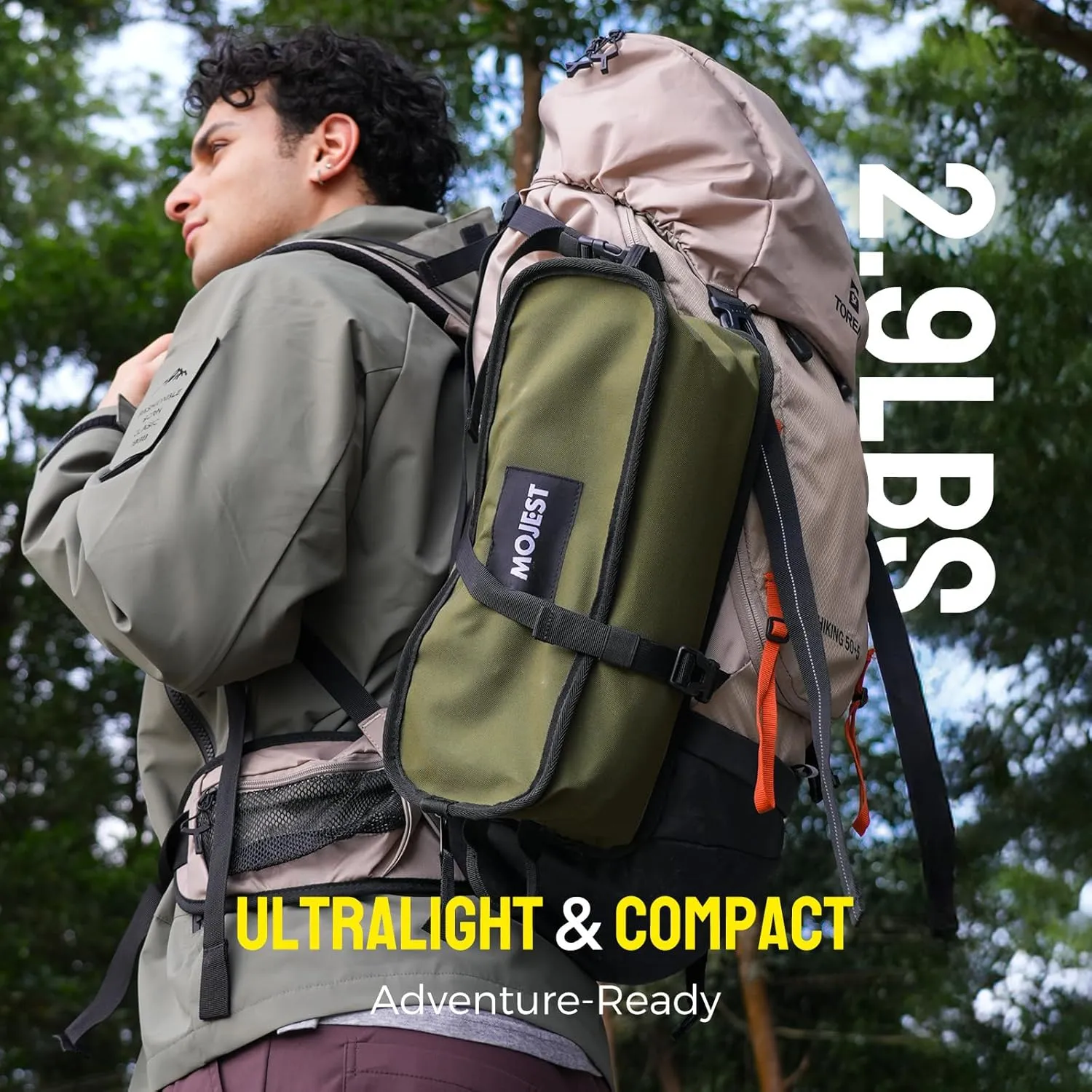 Portable Camping Chair – Compact Lightweight Folding Chair for Adults, Supports 330 lbs – Ideal for Backpacking Hiking, Fishing, Beach, Picnic & Lawn (Dark Green)