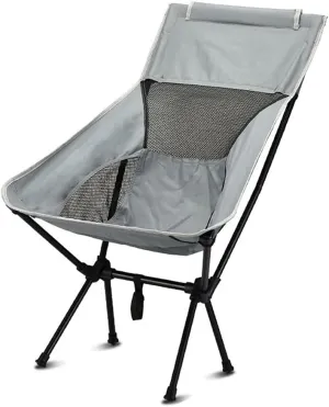 Portable Camping Chair Ultra-Light Folding Chair,High-Back Camping Chair,Breathable Mesh Backpack Chair,Outdoor,Camping,Picnic,Hiking,Travel Camping, Beach, Fishing (Color : A)