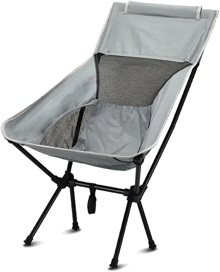 Portable Camping Chair Ultra-Light Folding Chair,High-Back Camping Chair,Breathable Mesh Backpack Chair,Outdoor,Camping,Picnic,Hiking,Travel Camping, Beach, Fishing (Color : A)