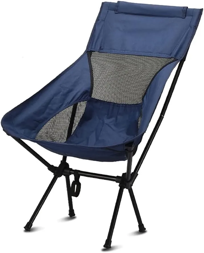 Portable Camping Chair Ultra-Light Folding Chair,High-Back Camping Chair,Breathable Mesh Backpack Chair,Outdoor,Camping,Picnic,Hiking,Travel Camping, Beach, Fishing (Color : B)