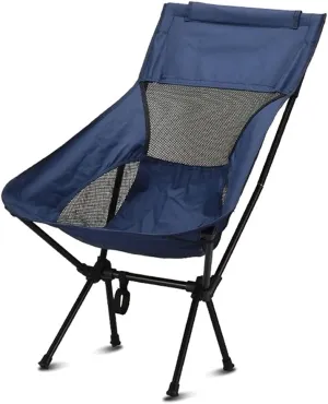 Portable Camping Chair Ultra-Light Folding Chair,High-Back Camping Chair,Breathable Mesh Backpack Chair,Outdoor,Camping,Picnic,Hiking,Travel Camping, Beach, Fishing (Color : B)