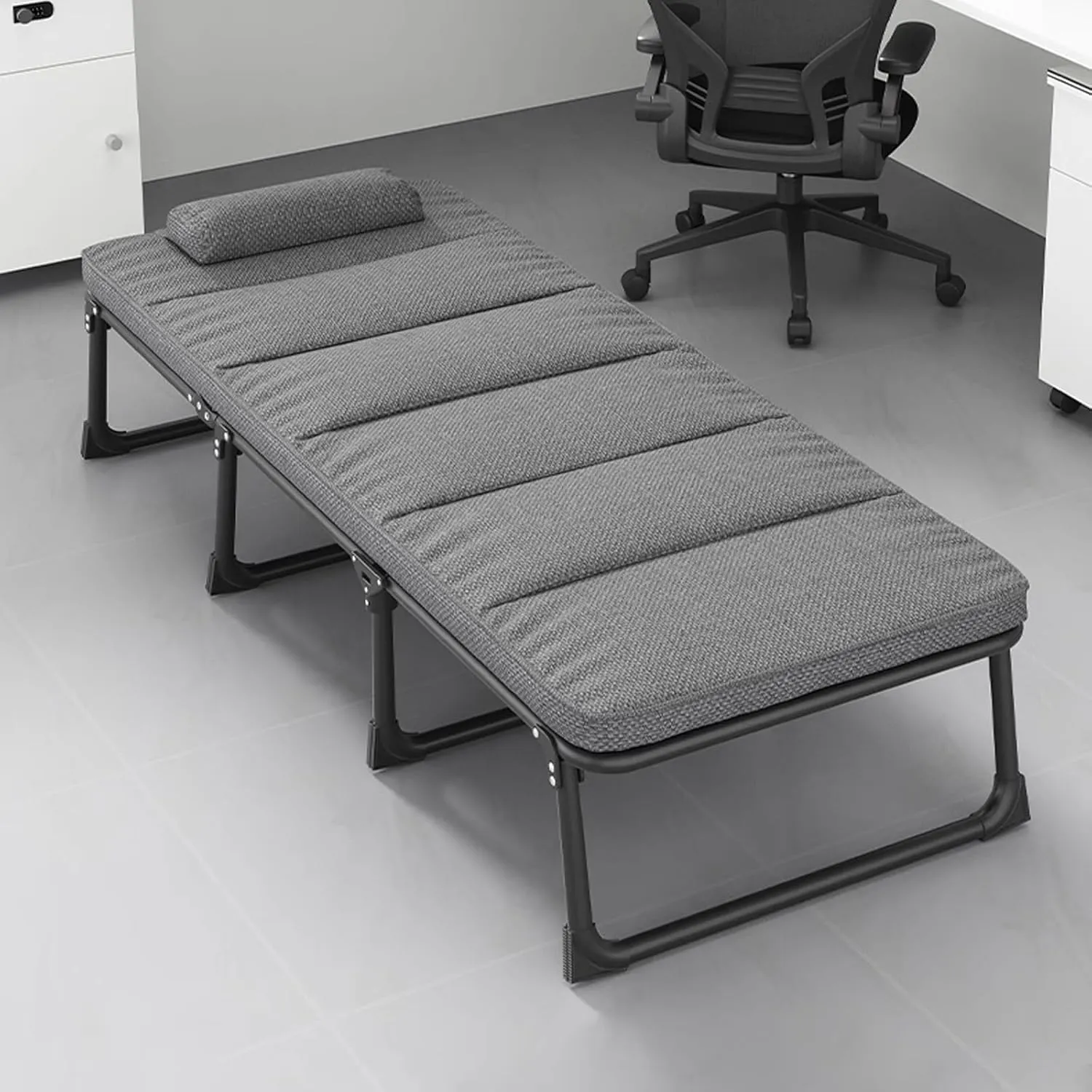 Portable Camping Cots 4 Levels Adjustment Backrest Camping Cots for Adults with 4cm Mattress Load 661 Lbs Cots for Camping