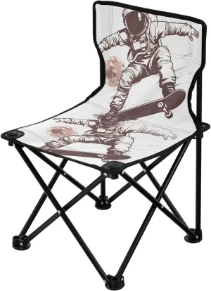 Portable Camping Folding Chairs Foldable Chair Small Astronaut Skateboard Lightweight Backpacking Outdoor Outside Fishing