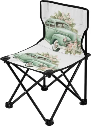 Portable Camping Folding Chairs Foldable Chair Small Car Flower Lightweight Backpacking Outdoor Outside Fishing