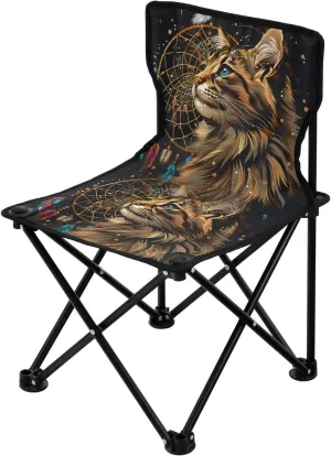 Portable Camping Folding Chairs Foldable Chair Small Cat Dreamcatcher 1 Lightweight Backpacking Outdoor Outside Fishing