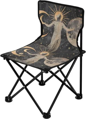 Portable Camping Folding Chairs Foldable Chair Small Constellation Zodiac 2 Lightweight Backpacking Outdoor Outside Fishing