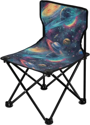 Portable Camping Folding Chairs Foldable Chair Small Cosmos Space Lightweight Backpacking Outdoor Outside Fishing
