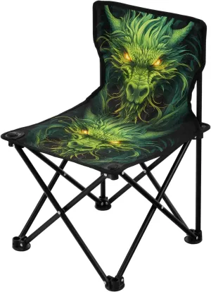Portable Camping Folding Chairs Foldable Chair Small Dragon Green Lightweight Backpacking Outdoor Outside Fishing