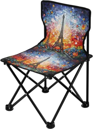 Portable Camping Folding Chairs Foldable Chair Small Eiffel Tower Lightweight Backpacking Outdoor Outside Fishing