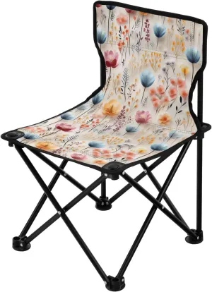 Portable Camping Folding Chairs Foldable Chair Small Flower Lovely Lightweight Backpacking Outdoor Outside Fishing