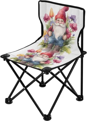 Portable Camping Folding Chairs Foldable Chair Small Gnome Flower Dwarf Lightweight Backpacking Outdoor Outside Fishing