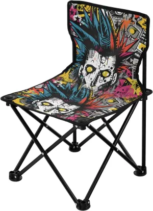 Portable Camping Folding Chairs Foldable Chair Small Graffiti Grunge Lightweight Backpacking Outdoor Outside Fishing