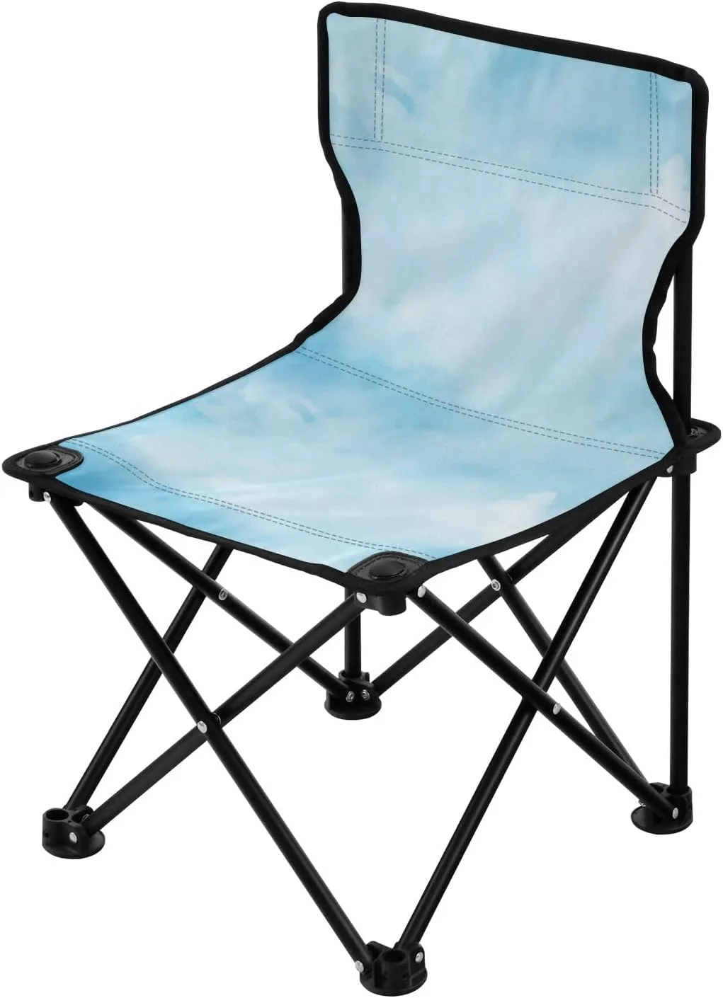 Portable Camping Folding Chairs Foldable Chair Small Marble Blue 1 Lightweight Backpacking Outdoor Outside Fishing
