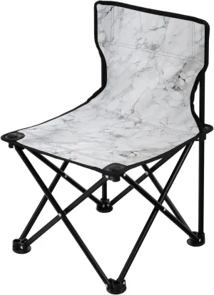 Portable Camping Folding Chairs Foldable Chair Small Marble White Lightweight Backpacking Outdoor Outside Fishing