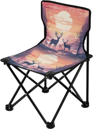 Portable Camping Folding Chairs Foldable Chair Small Reindeer Elk 3 Lightweight Backpacking Outdoor Outside Fishing