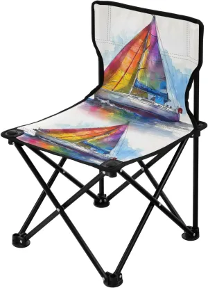 Portable Camping Folding Chairs Foldable Chair Small Sailboat Lightweight Backpacking Outdoor Outside Fishing